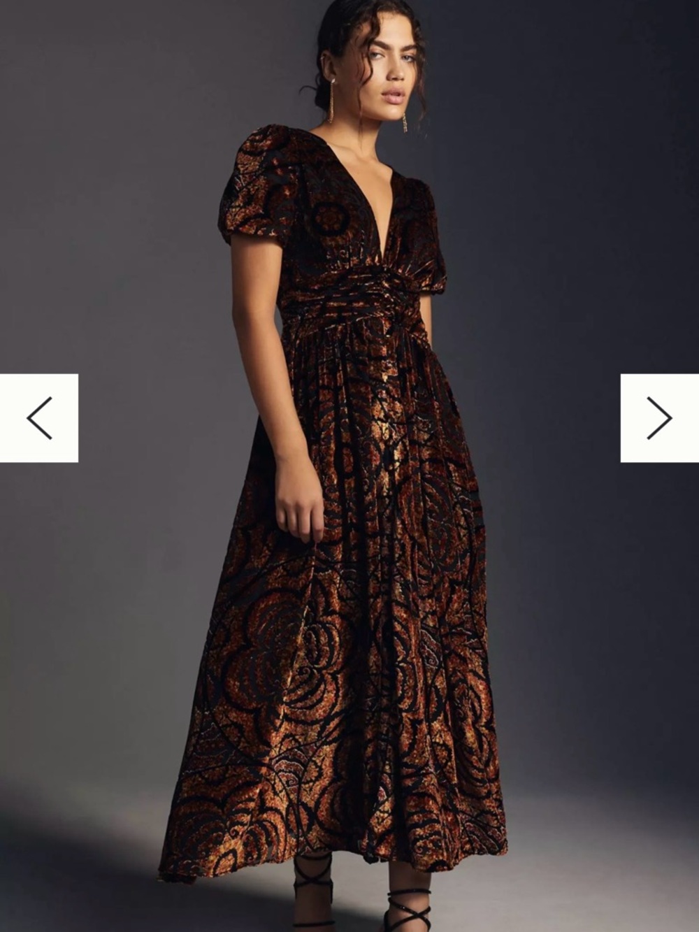 Anthropologie Catalina Burn-out Velvet Dress